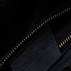 Pre Owned Alexander McQueen Black Smoke Print Satin Squeeze It Clutch 