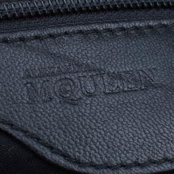 Pre Owned Alexander Mcqueen Burgundy Glazed Leather Hobo