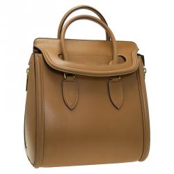 Pre Owned Alexander McQueen Brown Leather Medium Heroine Tote 