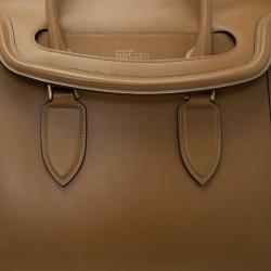 Pre Owned Alexander McQueen Brown Leather Medium Heroine Tote 