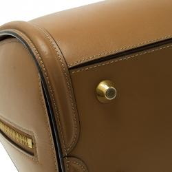 Pre Owned Alexander McQueen Brown Leather Medium Heroine Tote 