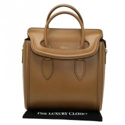 Pre Owned Alexander McQueen Brown Leather Medium Heroine Tote 