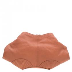 Pre Owned Alexander McQueen Orange Leather Medium Faithful De Manta Clutch