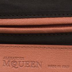 Pre Owned Alexander McQueen Orange Leather Medium Faithful De Manta Clutch