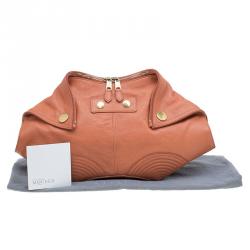 Pre Owned Alexander McQueen Orange Leather Medium Faithful De Manta Clutch