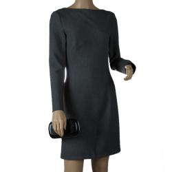 Pre Owned Alexander McQueen Black Patent Leather Dotted Embossed Skull Box Clutch