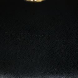 Pre Owned Alexander McQueen Black Patent Leather Skull Box Clutch