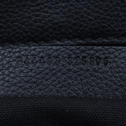 Pre Owned Alexander McQueen Black Grained Leather Padlock Tote