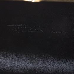 Pre Owned Alexander McQueen Leopard Print Calf Hair Skull Box Clutch