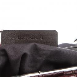 Alexander McQueen Burgundy Croc Embossed Patent Leather Elvie Satchel
