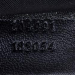 Alexander McQueen Black Croc Embossed Patent Leather Elvie Satchel