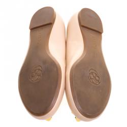 Pre Owned Alexander McQueen Beige Leather Skull City Ballet Flats Size 36