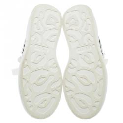 Pre Owned Alexander McQueen Silver Glitter Platform Lace Up Sneakers Size 37