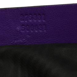 Pre Owned Alexander McQueen Purple Leather Cosmetic Pouch