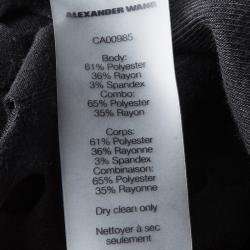 Pre Owned T By Alexander Wang Black Circular Cutout Detail Long Sleeve Dress L