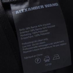 Pre Owned Alexander Wang Black Pleated Mini Skirt M