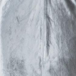 T By Alexander Wang Panne Velvet Silver Camisole Maxi Dress M