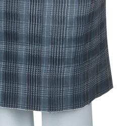 Pre Owned Alexander Wang Silver Pleated Pencil Skirt M