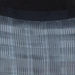 Pre Owned Alexander Wang Silver Pleated Pencil Skirt M