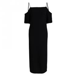 T by Alexander Wang Black Cold Shoulder Shift Dress L 