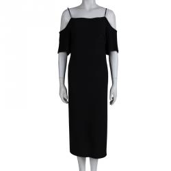 T by Alexander Wang Black Cold Shoulder Shift Dress L 