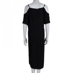 T by Alexander Wang Black Cold Shoulder Shift Dress L 