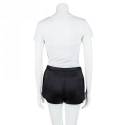 Pre Owned T by Alexander Wang Black Silk Satin Mini Shorts S