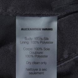 Pre Owned T by Alexander Wang Black Silk Satin Mini Shorts S