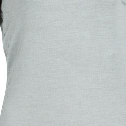 T By Alexander Wang Grey Knit Scoop Back Detail Long Sleeve Dress M 
