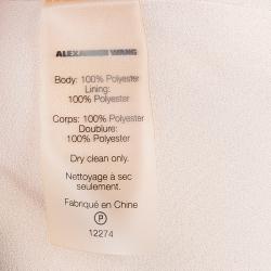 T By Alexander Wang Beige Welt Pocket Detail Short Sleeve Blouse S