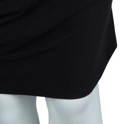T Alexander Wang Black Knit Long Sleeve Asymmetric Dress S