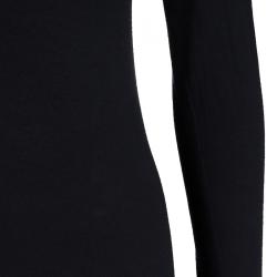 T Alexander Wang Black Knit Long Sleeve Asymmetric Dress S