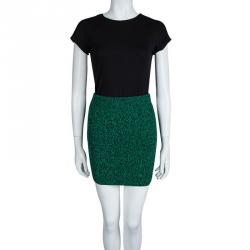T by Alexander Wang Green Slub Wool Skirt XS