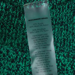 T by Alexander Wang Green Slub Wool Skirt XS