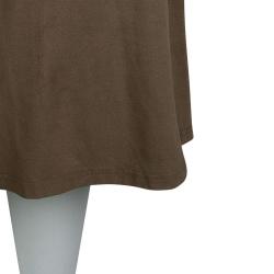Pre Owned Alexander Wang Brown Faux Suede Colorblock Midi Dress S