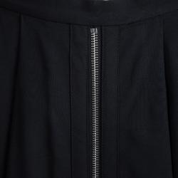 Pre Owned Alexander Wang Black Zip Detail Pleated Skirt S