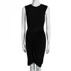 Pre Owned Alexander Wang Black Cutout Detail Sleeveless Draped Dress M