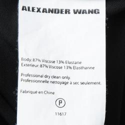 Pre Owned Alexander Wang Black Cutout Detail Sleeveless Draped Dress M