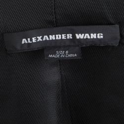 Alexander Wang Black Double Breasted Notched Collar Blazer M