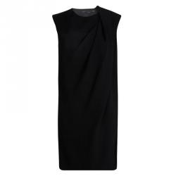 Pre Owned Alexander Wang Black Drape Detail Sleeveless Dress M