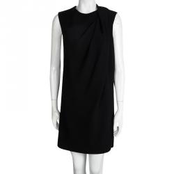 Pre Owned Alexander Wang Black Drape Detail Sleeveless Dress M