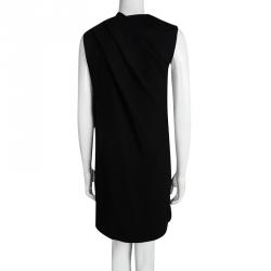 Pre Owned Alexander Wang Black Drape Detail Sleeveless Dress M