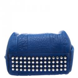 Pre Owned Alexander Wang Blue Leather Mini Rockie Satchel