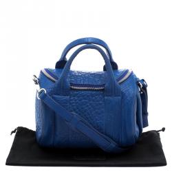 Pre Owned Alexander Wang Blue Leather Mini Rockie Satchel