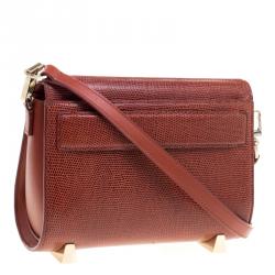 Alexander Wang Copper Lizard Embossed Leather Mini Chastity Sling Bag