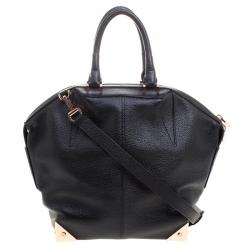 Alexander Wang Black Soft Leather Small Emile Top Handle Bag