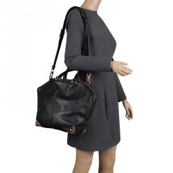 Alexander Wang Black Soft Leather Small Emile Top Handle Bag