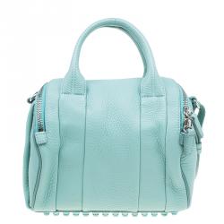 Pre Owned Alexander Wang Peppermint Pebbled Leather Mini  Rockie Duffel Bag