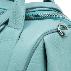Pre Owned Alexander Wang Peppermint Pebbled Leather Mini  Rockie Duffel Bag