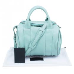 Pre Owned Alexander Wang Peppermint Pebbled Leather Mini  Rockie Duffel Bag